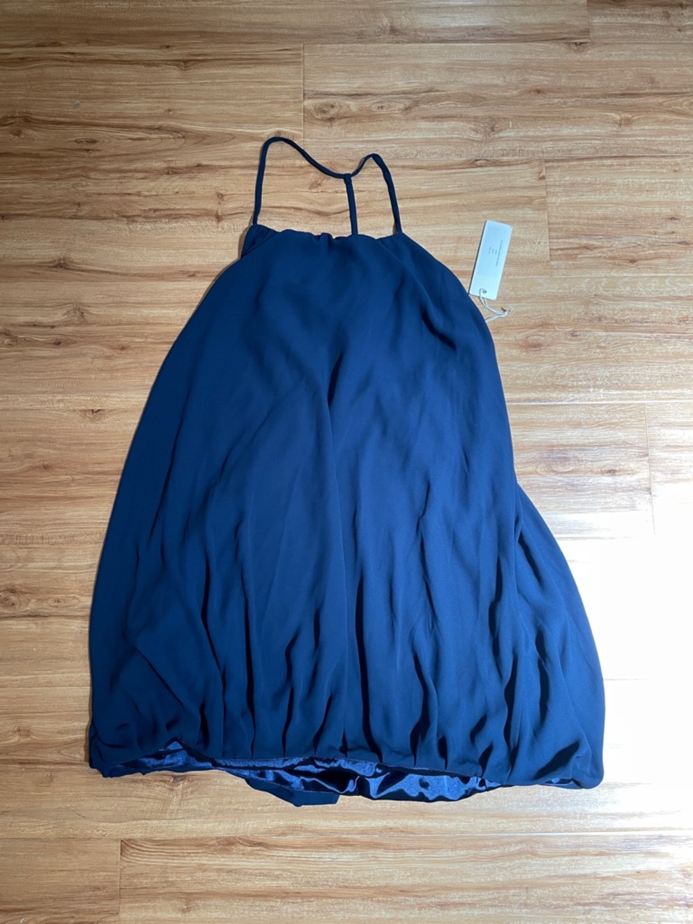 Paper Crown Navy Halter Slip Dress